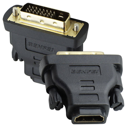 BENFEI DVI Male to HDMI Female Adapter - Black (Pair, Set of 2) Computer/Network - Monitor/AV Cables & Adapters Benfei    - Simple Cell Bulk Wholesale Pricing - USA Seller