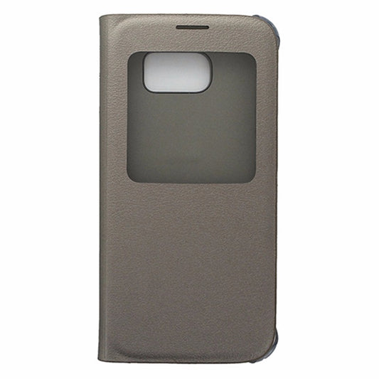 Samsung S-View Flip Cover Case for Samsung Galaxy S6 Gold Cell Phone - Cases, Covers & Skins Samsung - Simple Cell Bulk Wholesale Pricing - USA Seller