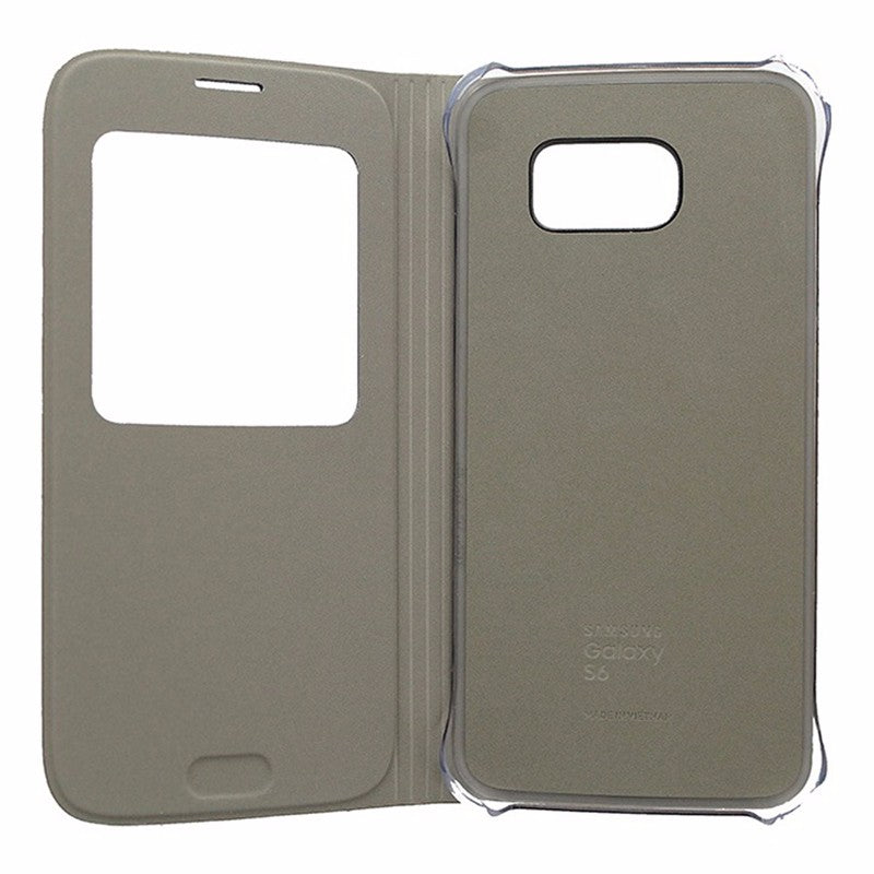 Samsung S-View Flip Cover Case for Samsung Galaxy S6 Gold Cell Phone - Cases, Covers & Skins Samsung - Simple Cell Bulk Wholesale Pricing - USA Seller