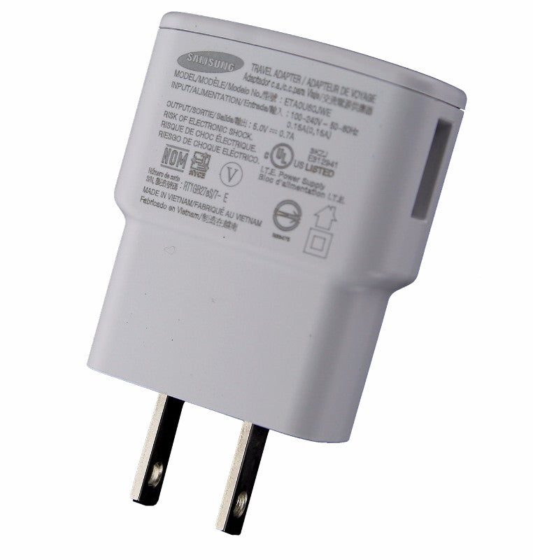 Samsung (5V/0.7A) Single USB Wall Charger / Travel Adapter - White (ETA0U60JWE) Cell Phone - Cables & Adapters Samsung - Simple Cell Bulk Wholesale Pricing - USA Seller