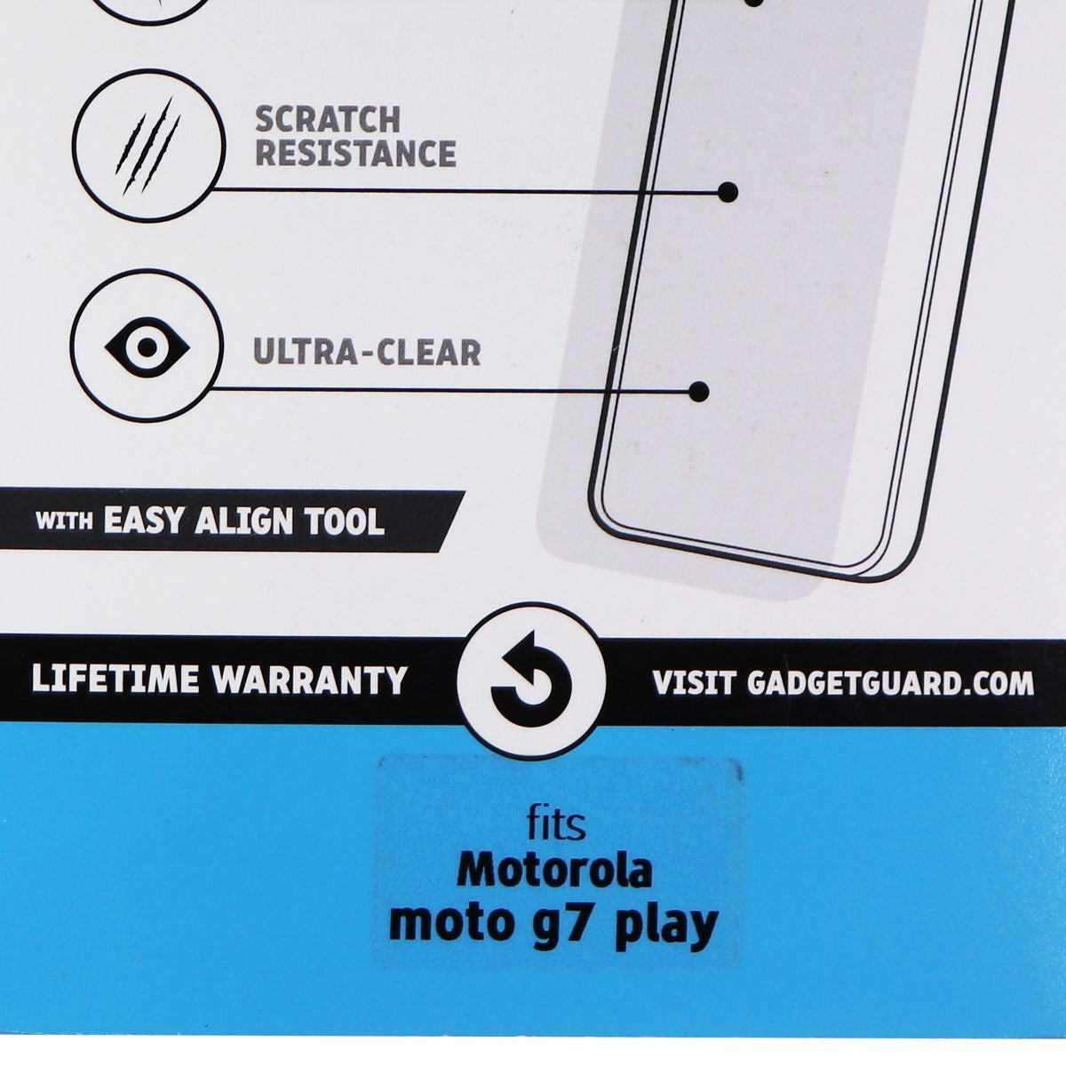 Gadget Guard Black Ice Tempered Glass for Motorola Moto G7 Play - Clear Cell Phone - Screen Protectors Gadget Guard    - Simple Cell Bulk Wholesale Pricing - USA Seller