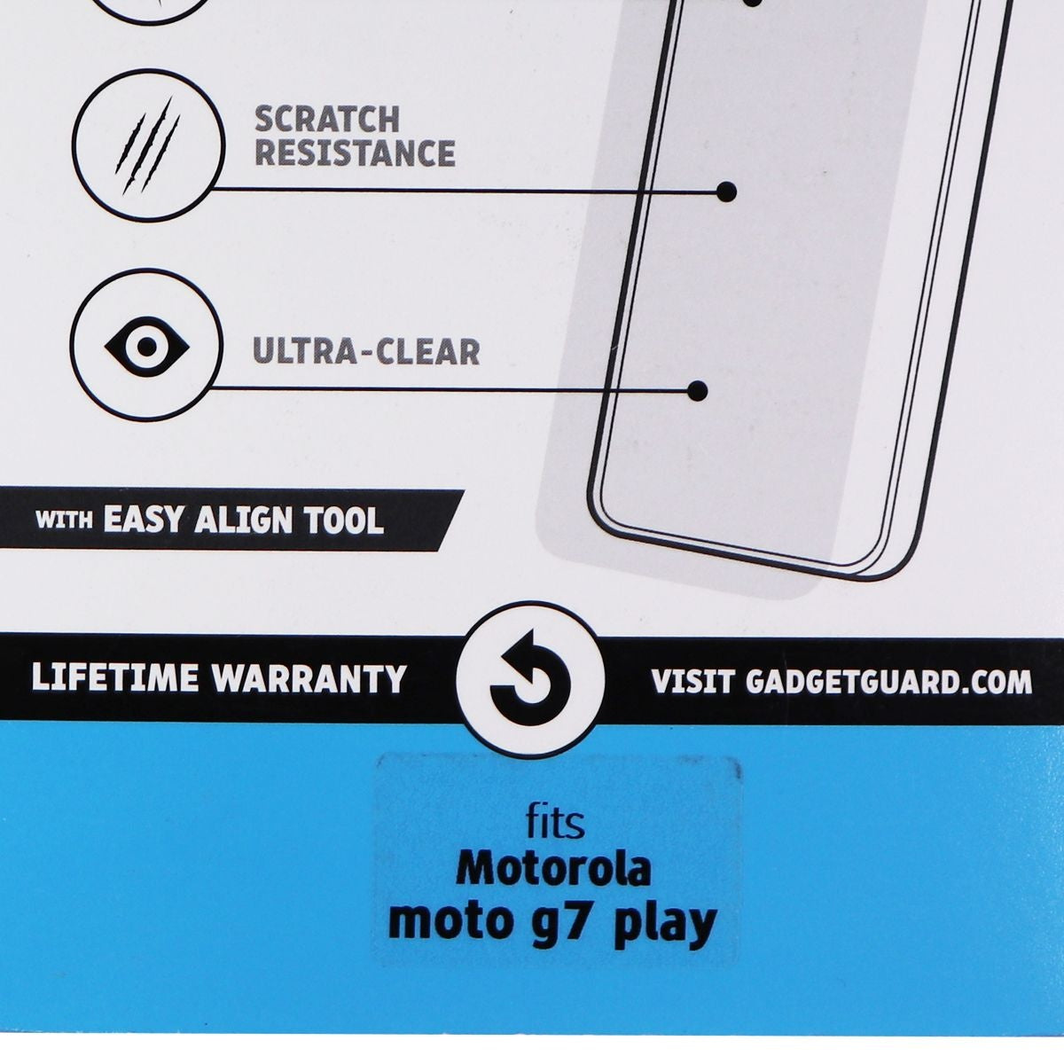 Gadget Guard Black Ice Tempered Glass for Motorola Moto G7 Play - Clear Cell Phone - Screen Protectors Gadget Guard - Simple Cell Bulk Wholesale Pricing - USA Seller