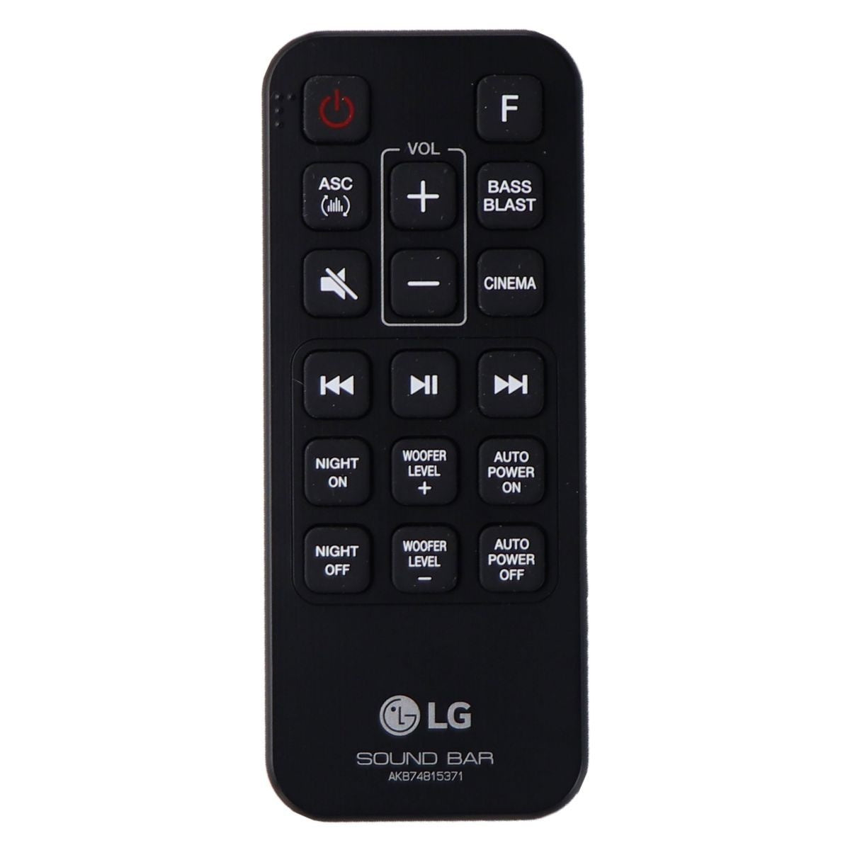 LG Remote Control (AKB74815371) for LG SJ3 / LG SJ4 Soundbars - Black TV, Video & Audio Accessories - Remote Controls LG    - Simple Cell Bulk Wholesale Pricing - USA Seller