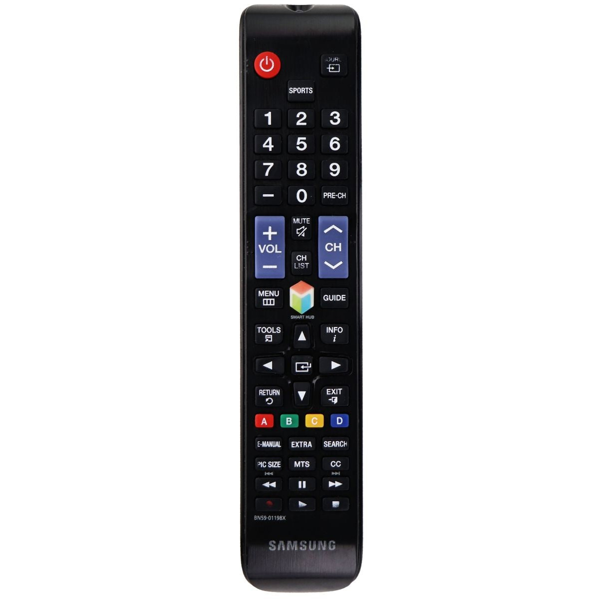Samsung Remote (BN59-01198X) for Select Samsung TVs - Black TV, Video & Audio Accessories - Remote Controls Samsung - Simple Cell Bulk Wholesale Pricing - USA Seller