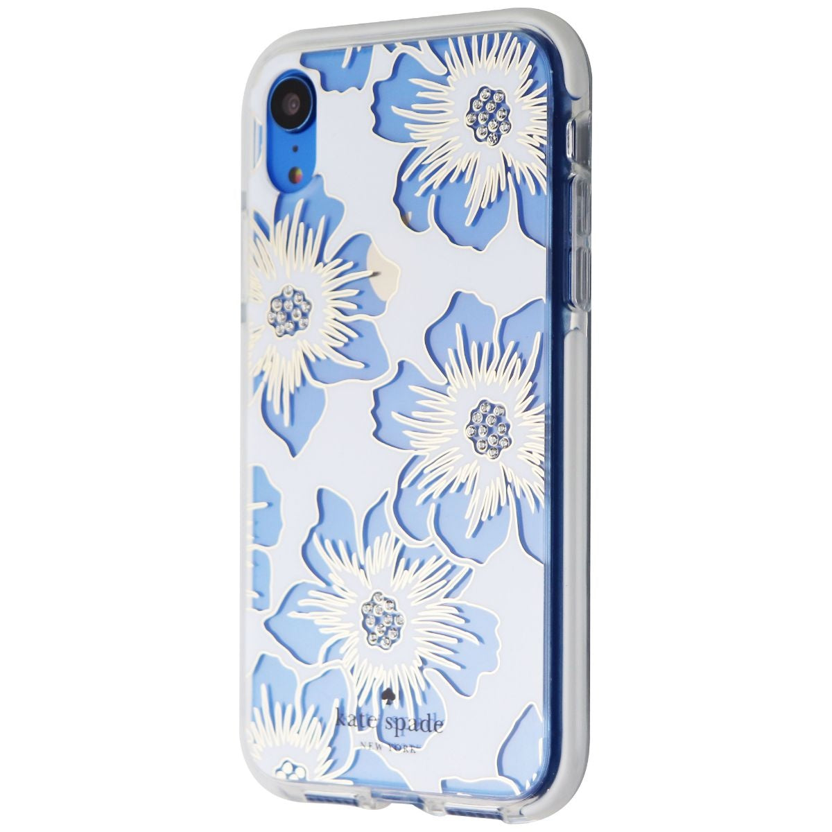 Kate Spade Defensive Hardshell Case for iPhone XR - Reverse Hollyhock/White Cell Phone - Cases, Covers & Skins Kate Spade - Simple Cell Bulk Wholesale Pricing - USA Seller