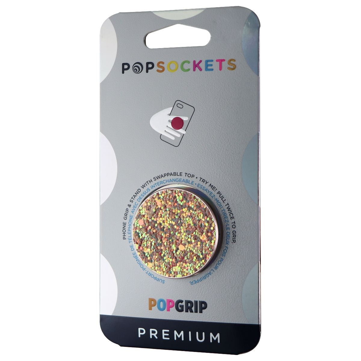 PopSockets PopGrip Premium Swappable Grip for Phones & Tablets - Sparkle Rose Cell Phone - Mounts & Holders PopSockets - Simple Cell Bulk Wholesale Pricing - USA Seller