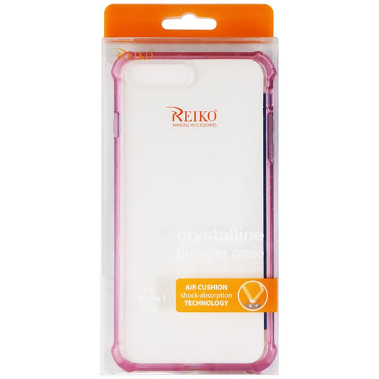 Reiko Crystalline Bumper Case for Apple iPhone 8 Plus / iPhone 7 Plus - Hot Pink Cell Phone - Cases, Covers & Skins Reiko Wireless - Simple Cell Bulk Wholesale Pricing - USA Seller