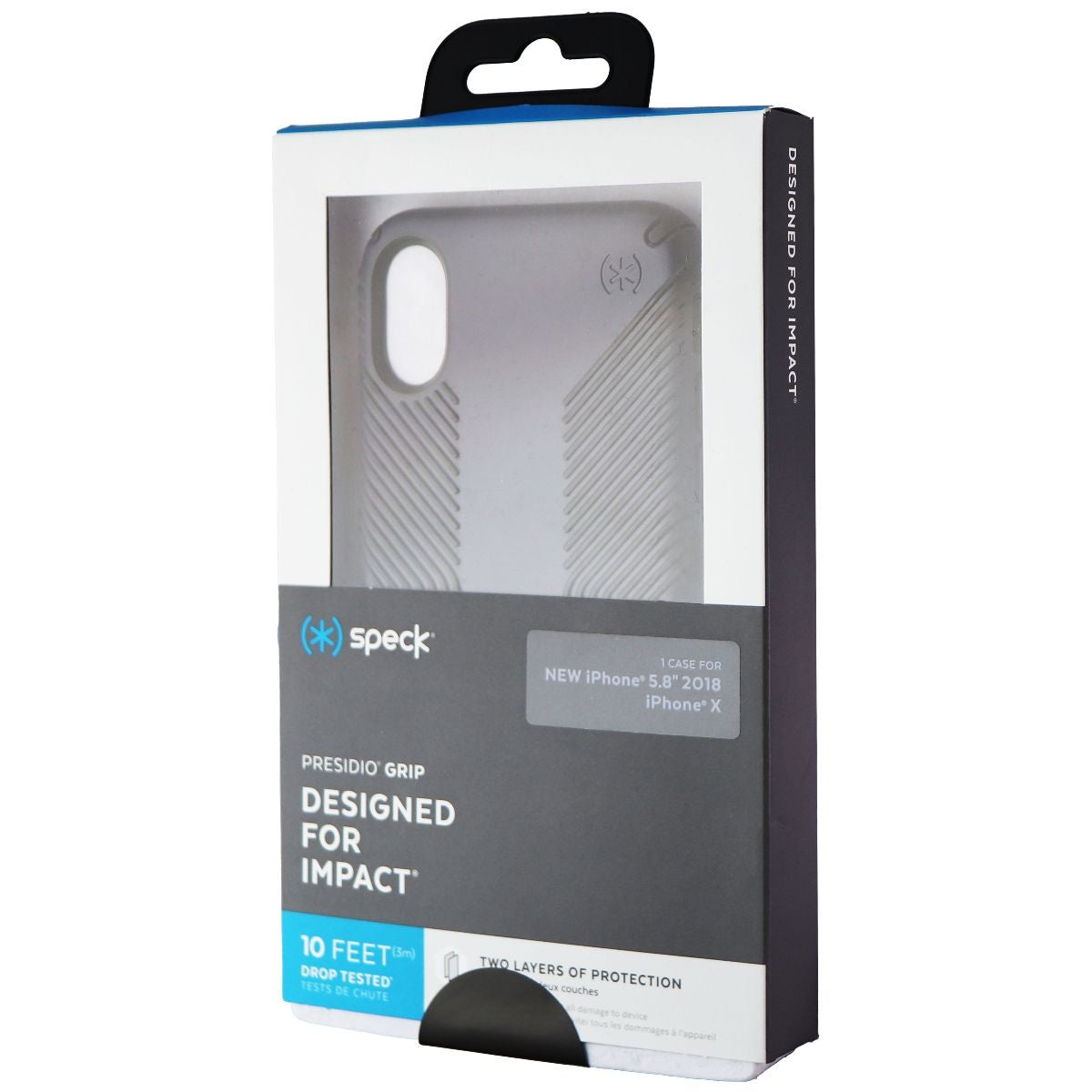 Speck Presidio Grip Case for Apple iPhone Xs/X - Eclipse Blue/Carbon Black Cell Phone - Cases, Covers & Skins Speck - Simple Cell Bulk Wholesale Pricing - USA Seller
