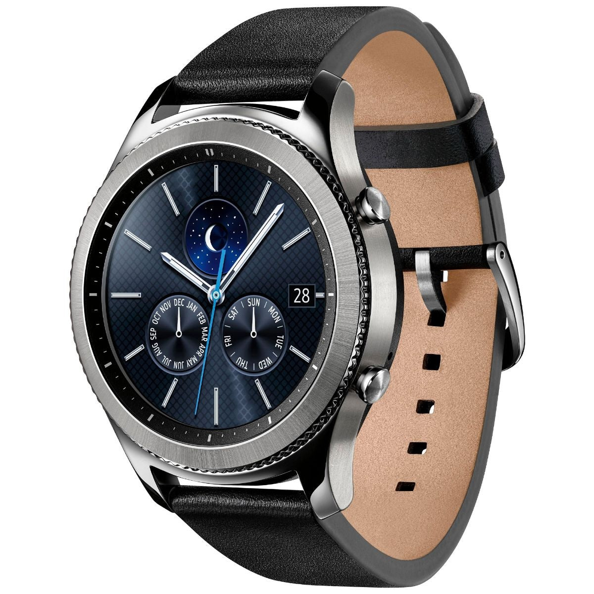 Samsung Gear S3 Classic 46mm Bluetooth Smartwatch SM-R770 - Silver/Black Leather Smart Watches Samsung - Simple Cell Bulk Wholesale Pricing - USA Seller