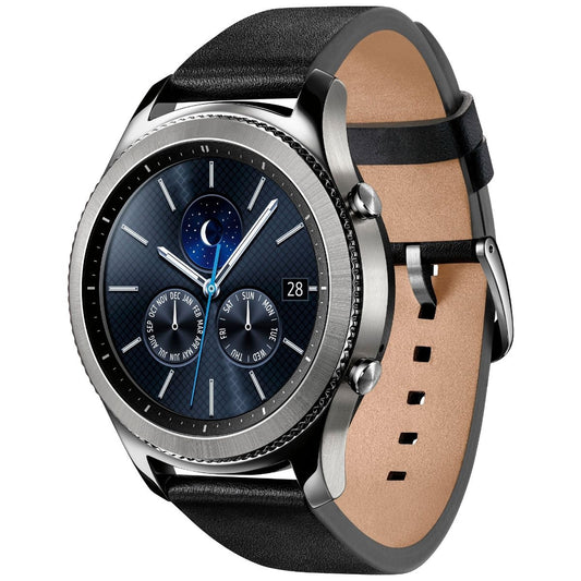 Samsung Gear S3 Classic 46mm Bluetooth Smartwatch SM-R770 - Silver/Black Leather Smart Watches Samsung - Simple Cell Bulk Wholesale Pricing - USA Seller