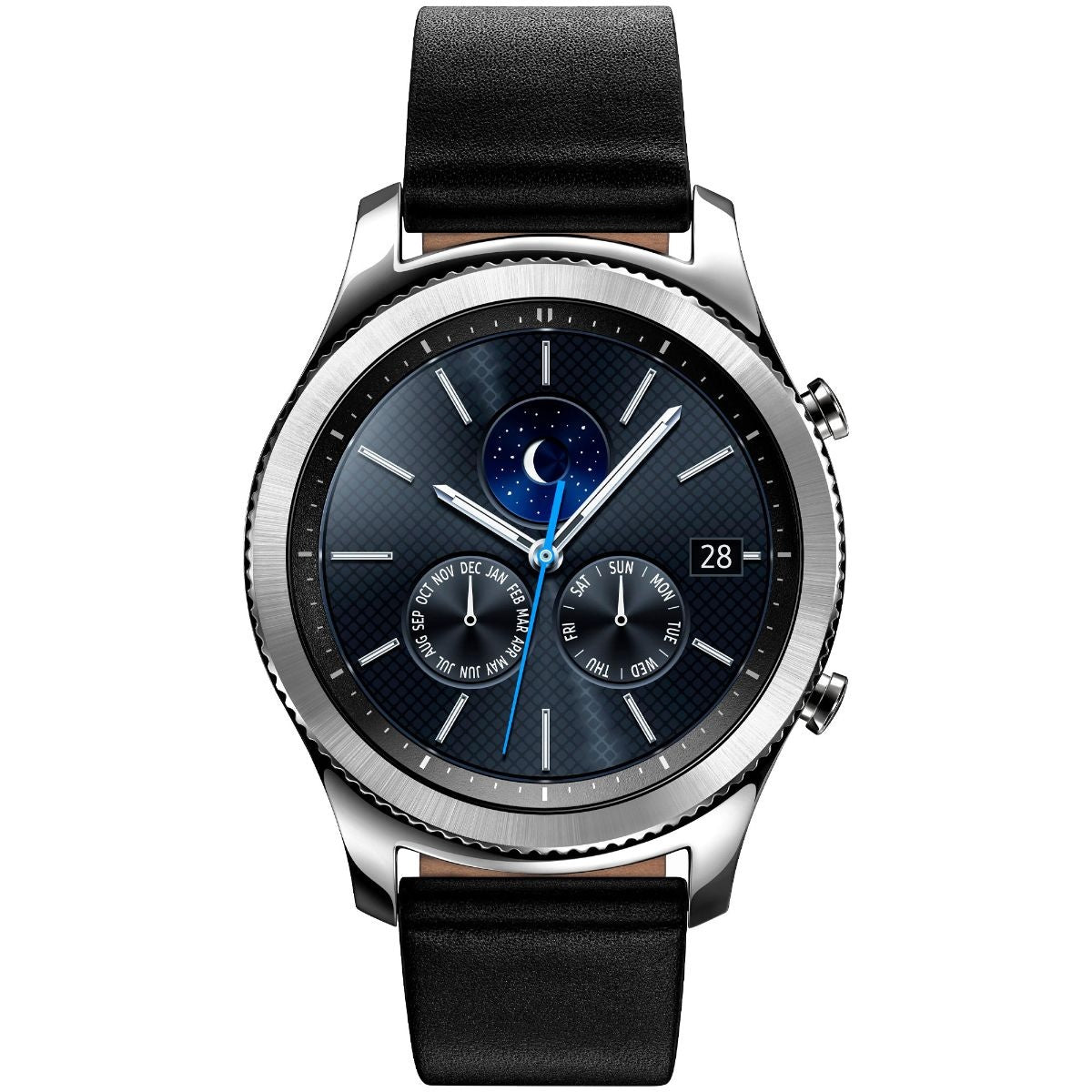 Samsung Gear S3 Classic 46mm Bluetooth Smartwatch SM-R770 - Silver/Black Leather Smart Watches Samsung - Simple Cell Bulk Wholesale Pricing - USA Seller