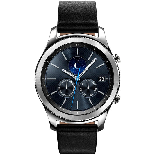 Samsung Gear S3 Classic 46mm Bluetooth Smartwatch SM-R770 - Silver/Black Leather Smart Watches Samsung - Simple Cell Bulk Wholesale Pricing - USA Seller