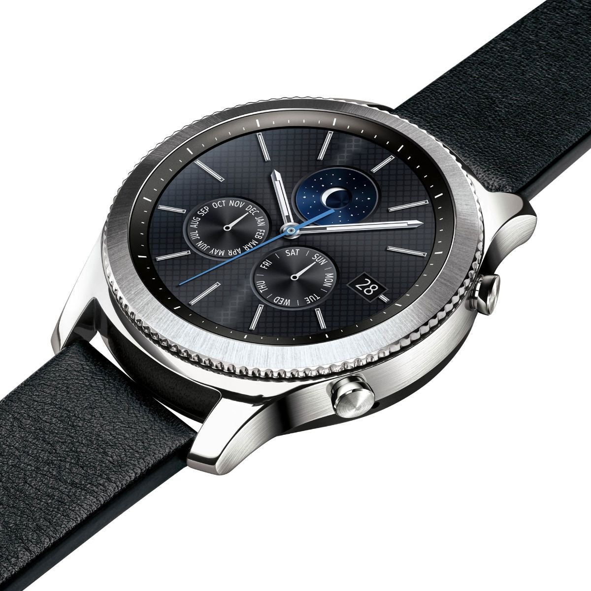 Samsung Gear S3 Classic 46mm Bluetooth Smartwatch SM-R770 - Silver/Black Leather Smart Watches Samsung - Simple Cell Bulk Wholesale Pricing - USA Seller