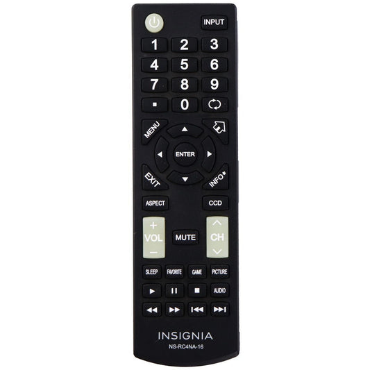 Insignia Remote Control (NS-RC4NA-16) for Select Insignia TVs - Black TV, Video & Audio Accessories - Remote Controls Insignia    - Simple Cell Bulk Wholesale Pricing - USA Seller