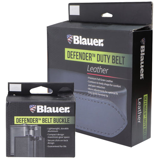 Blauer. DEFENDER Premium Leather Duty Belt & Buckle Combo (Size 38) B011/BB001 Other Sporting Goods Blauer.    - Simple Cell Bulk Wholesale Pricing - USA Seller