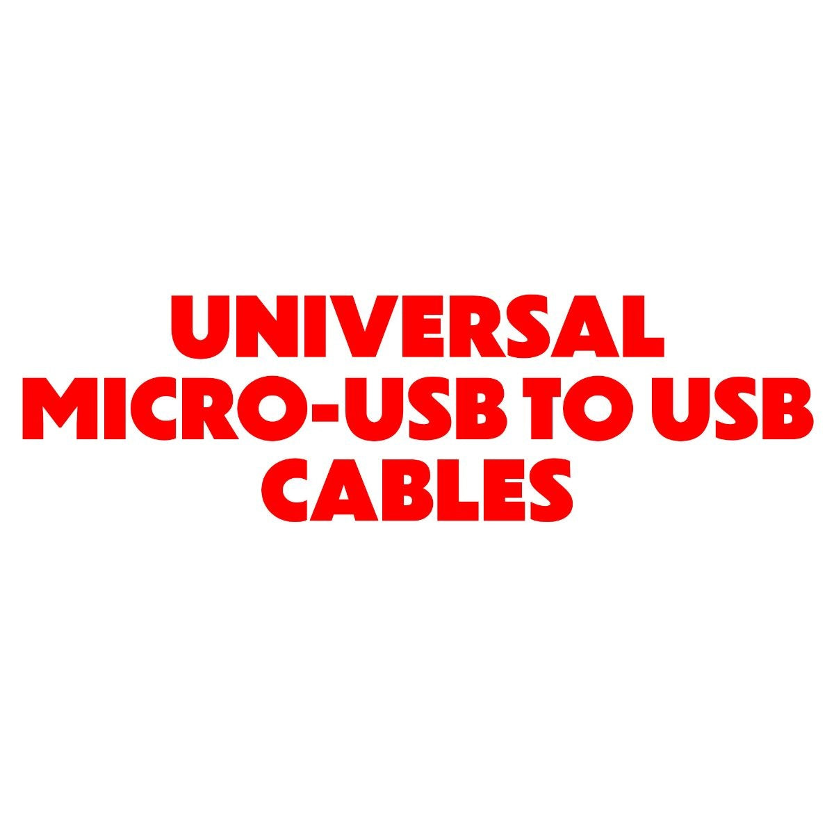 Universal Micro-USB to USB Charge Cable - Mixed Color / Length and Style Cell Phone - Cables & Adapters Unbranded - Simple Cell Bulk Wholesale Pricing - USA Seller
