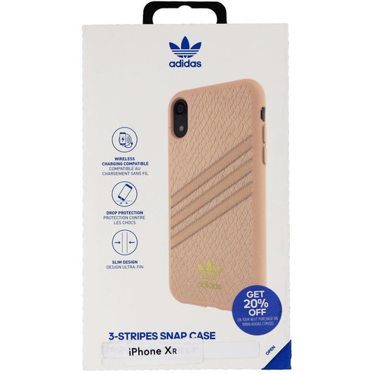 Adidas Snake Moulded 3-Stripes Snap Case for iPhone XR - Pink/Gold Metallic Cell Phone - Cases, Covers & Skins Adidas    - Simple Cell Bulk Wholesale Pricing - USA Seller