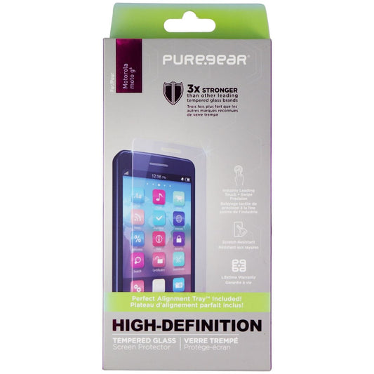PureGear High-Definition Tempered Glass for Motorola Moto G6 - Clear Cell Phone - Screen Protectors PureGear    - Simple Cell Bulk Wholesale Pricing - USA Seller