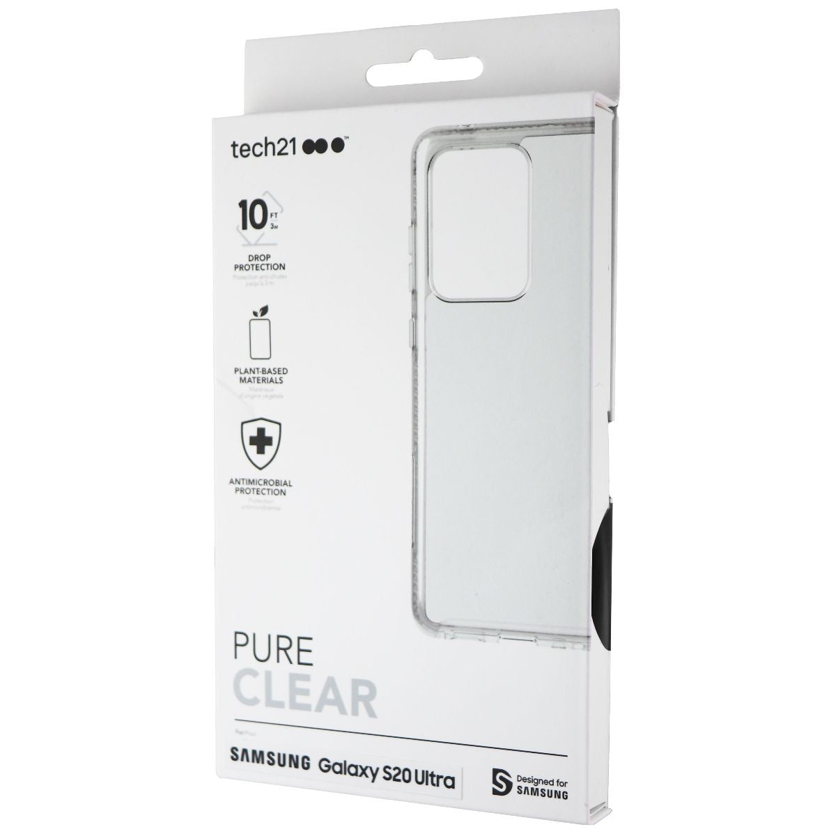 Tech21 Pure Clear Series Hybrid Case for Samsung Galaxy 20 Ultra - Clear Cell Phone - Cases, Covers & Skins Tech21 - Simple Cell Bulk Wholesale Pricing - USA Seller