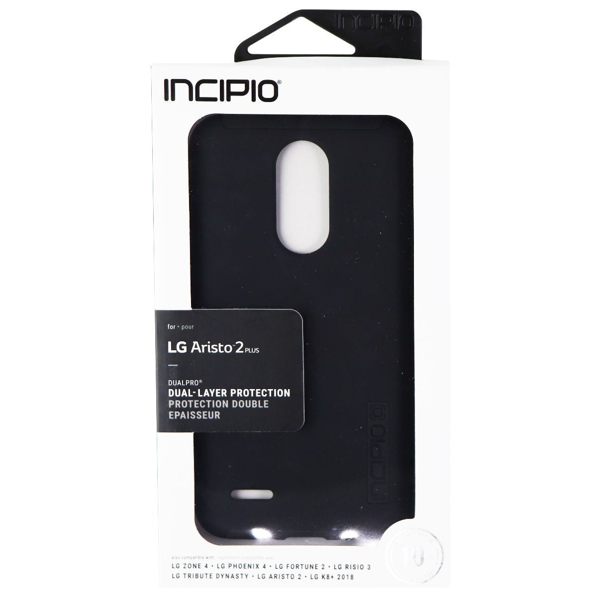 Incipio DualPro Dual Layer Case for LG Tribute Dynasty - Black / Black Cell Phone - Cases, Covers & Skins Incipio - Simple Cell Bulk Wholesale Pricing - USA Seller