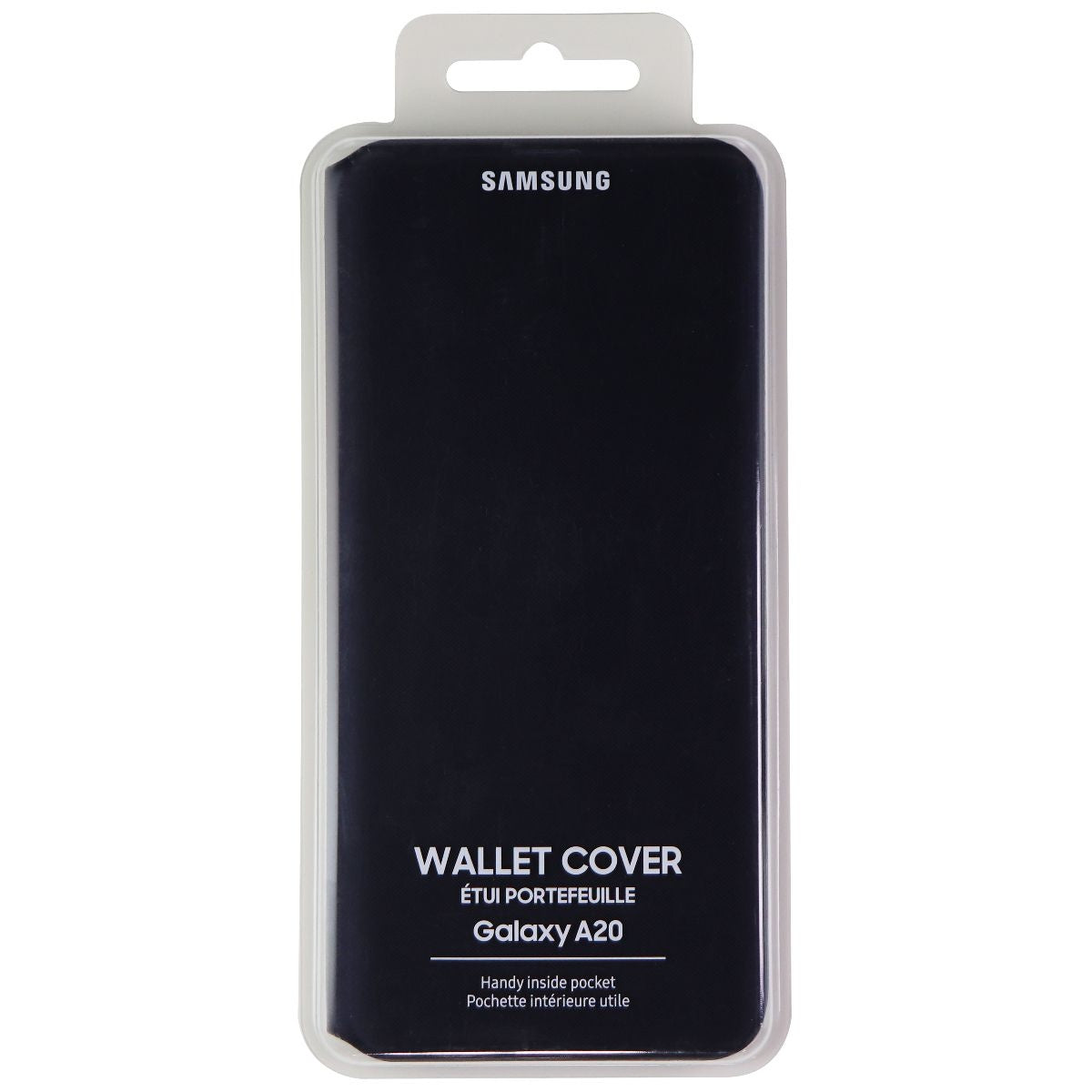 Samsung Wallet Cover Hard Folio Case for Samsung Galaxy A20 - Black