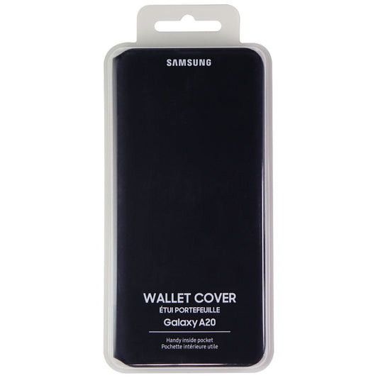 Samsung Wallet Cover Hard Folio Case for Samsung Galaxy A20 - Black