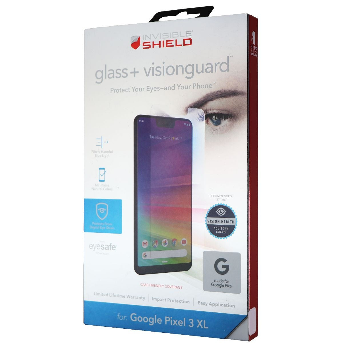 ZAGG Invisible Shield Glass+ VisionGuard for Google Pixel 3 XL - Clear Cell Phone - Screen Protectors Zagg    - Simple Cell Bulk Wholesale Pricing - USA Seller