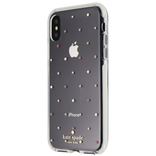 Kate Spade Defensive Hardshell Case for iPhone XS and X - Clear / Pin Dot Gems Cell Phone - Cases, Covers & Skins Kate Spade    - Simple Cell Bulk Wholesale Pricing - USA Seller