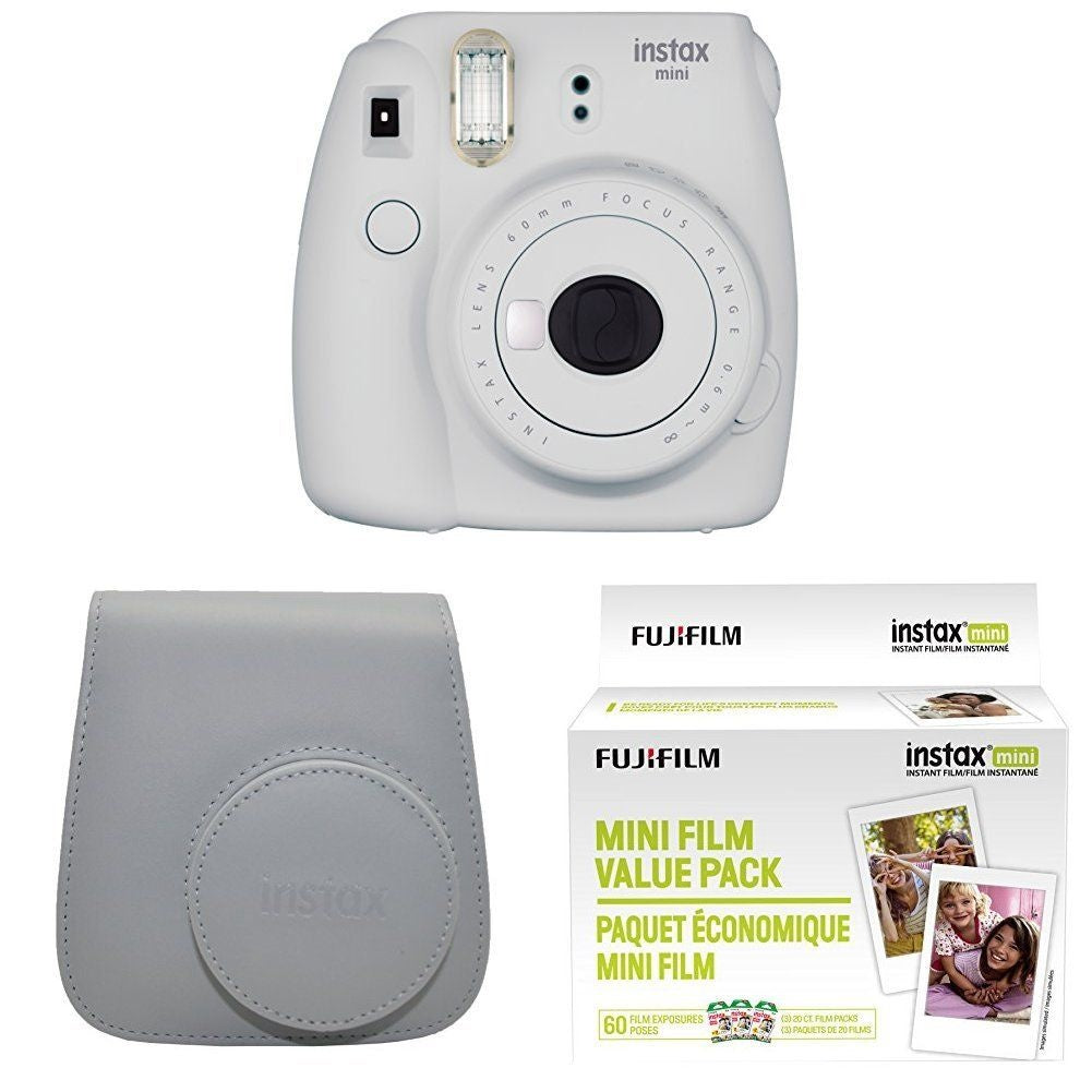 Fujifilm Instax Mini 9 Instant Camera - Smokey White Film Photography - Film Cameras Fujifilm - Simple Cell Bulk Wholesale Pricing - USA Seller