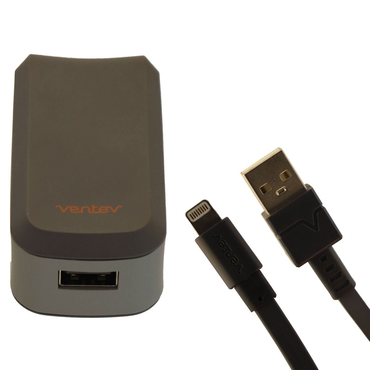Ventev Wallport R1240 Series USB Wall Adapter and 3Ft MFI Cable - Gray Cell Phone - Chargers & Cradles Ventev - Simple Cell Bulk Wholesale Pricing - USA Seller