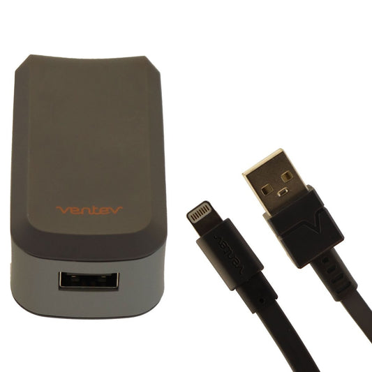 Ventev Wallport R1240 Series USB Wall Adapter and 3Ft MFI Cable - Gray Cell Phone - Chargers & Cradles Ventev - Simple Cell Bulk Wholesale Pricing - USA Seller