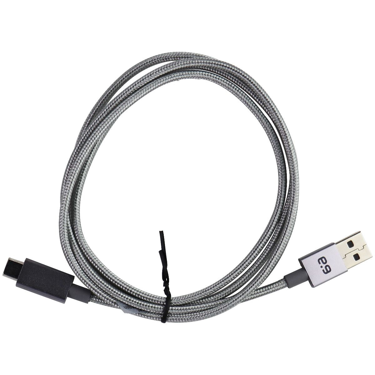 PureGear 4-Foot Braided USB-A to (USB-C) Charging Cable - Gray Cell Phone - Cables & Adapters PureGear    - Simple Cell Bulk Wholesale Pricing - USA Seller