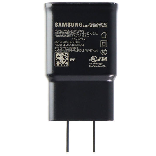 Samsung OEM Adaptive Fast Charge Single USB Wall Adapter - Black (EP-TA200) Cell Phone - Chargers & Cradles Samsung    - Simple Cell Bulk Wholesale Pricing - USA Seller