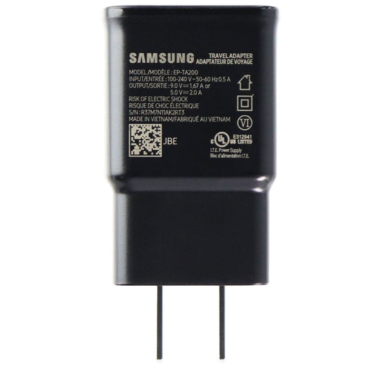Samsung OEM Adaptive Fast Charge Single USB Wall Adapter - Black (EP-TA200) Cell Phone - Chargers & Cradles Samsung - Simple Cell Bulk Wholesale Pricing - USA Seller