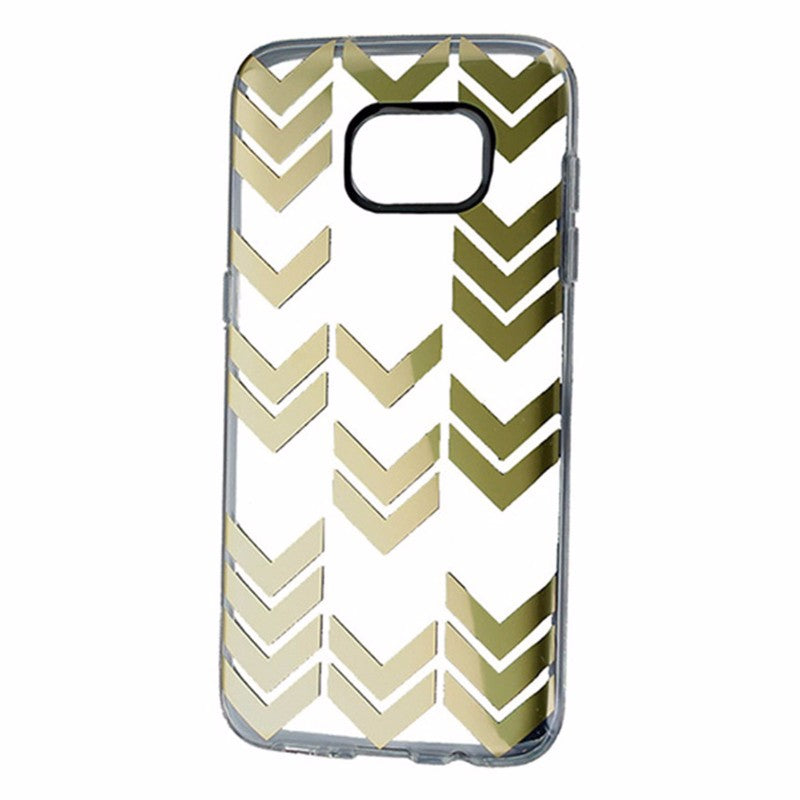Incipio Design Series Hybrid Case for Samsung Galaxy S7 Edge - Clear/Gold Arrows Cell Phone - Cases, Covers & Skins Incipio    - Simple Cell Bulk Wholesale Pricing - USA Seller