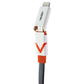 Ventev (3 Foot) Micro-USB and Lightning 8-Pin Switch Tip USB Cable - Gray/Orange Cell Phone - Cables & Adapters Ventev - Simple Cell Bulk Wholesale Pricing - USA Seller