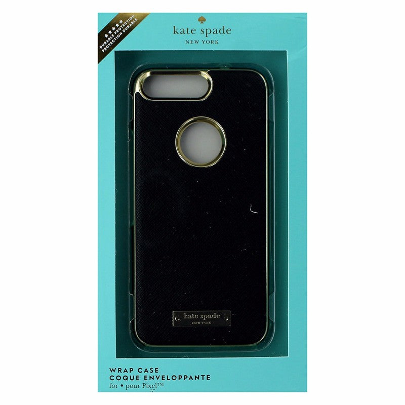 Kate Spade New York Wrap Series Case for Google Pixel 5 - Saffiano Black / Gold Cell Phone - Cases, Covers & Skins Kate Spade - Simple Cell Bulk Wholesale Pricing - USA Seller