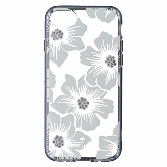 Kate Spade Hybrid Hardshell Case for iPhone 8/7 - Hollyhock White Flowers/Clear Cell Phone - Cases, Covers & Skins Kate Spade    - Simple Cell Bulk Wholesale Pricing - USA Seller