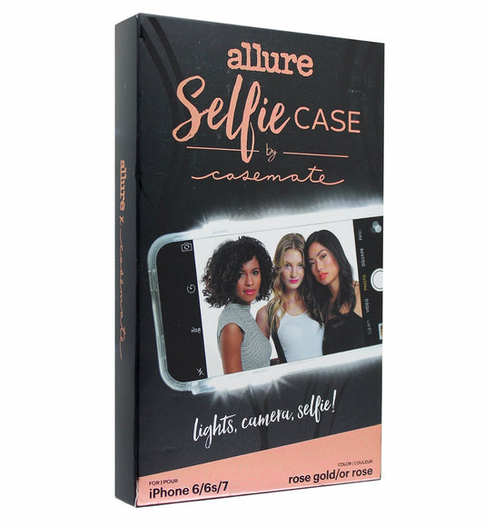 Case-Mate Allure Selfie Case for Apple iPhone 7 6S 6 Rose Gold LED Light Cell Phone - Cases, Covers & Skins Case-Mate    - Simple Cell Bulk Wholesale Pricing - USA Seller