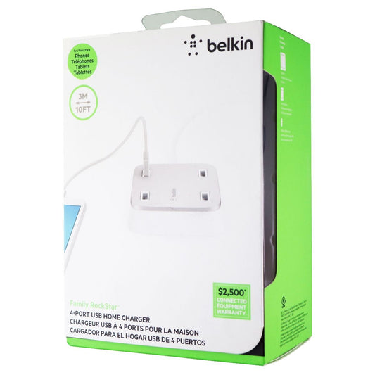 Belkin Family Rockstar Wall-Mountable 4-Port USB Desktop Charging Station Cell Phone - Chargers & Cradles Belkin    - Simple Cell Bulk Wholesale Pricing - USA Seller