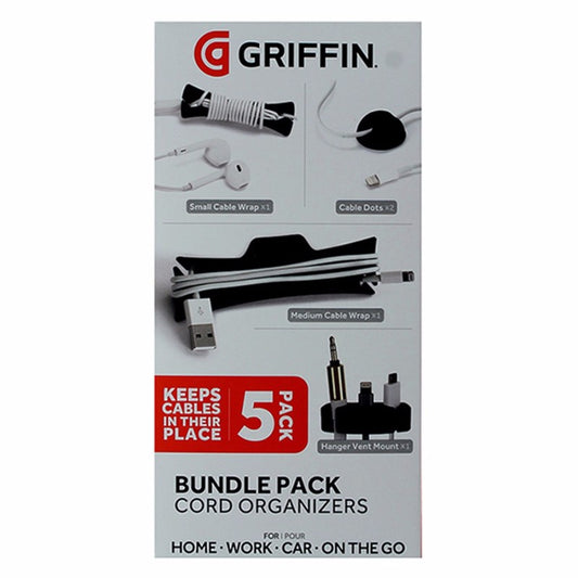 Griffin Cable Management Bundle Pack Cord Organizers for Headphones, Chargers iPod, Audio Player Accessories - Other Portable Audio Accs Griffin    - Simple Cell Bulk Wholesale Pricing - USA Seller