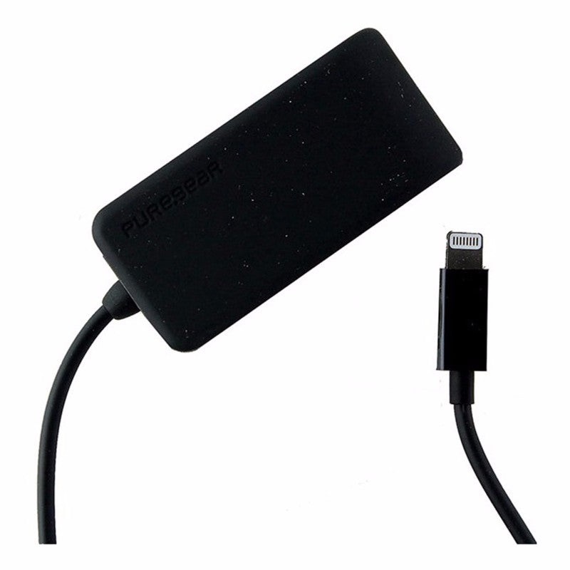 PureGear Wall Charger with Folding Prongs 2.4A Output - Black