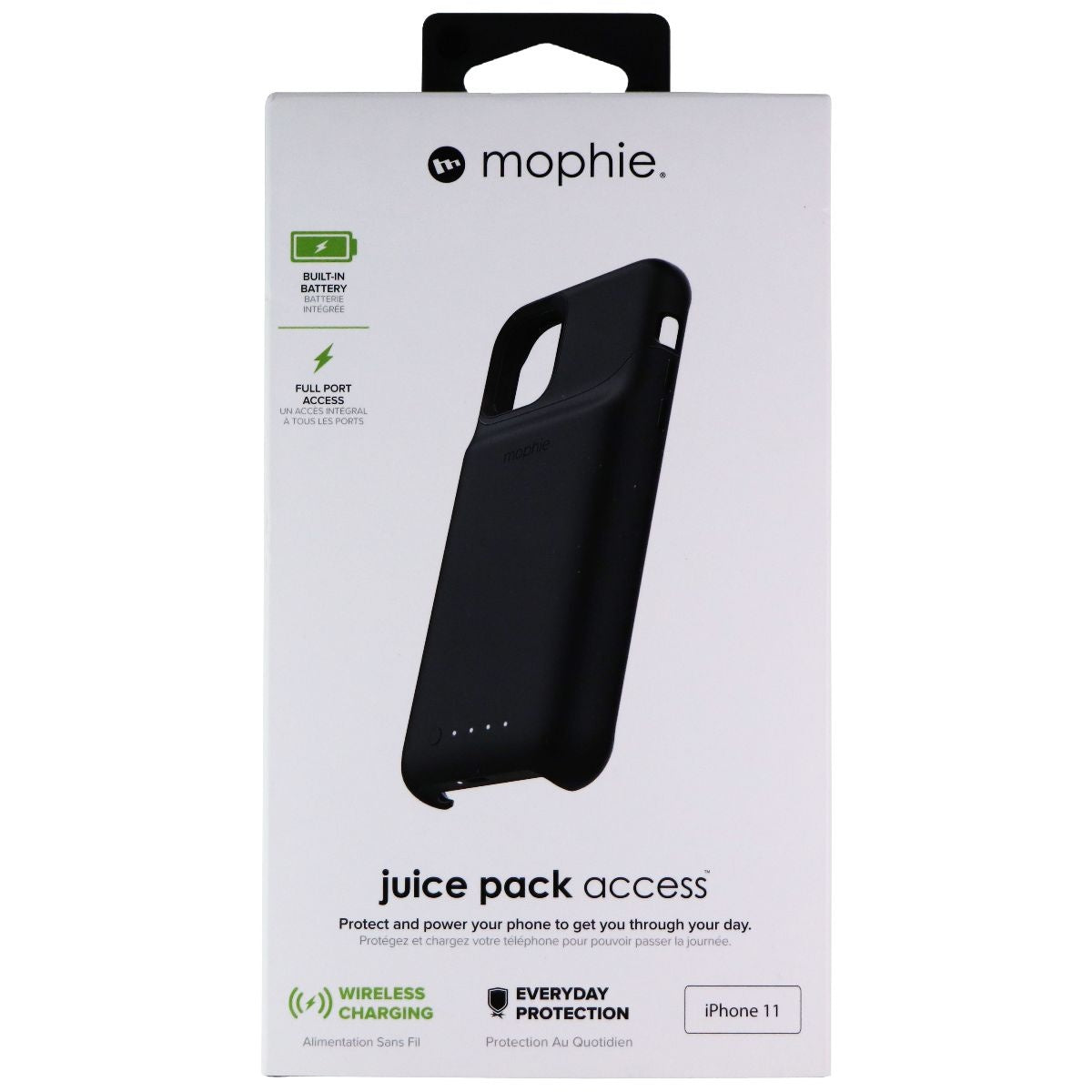 Mophie Juice Pack Access Hardshell Battery Case for Apple iPhone 11 - Black Cell Phone - Cases, Covers & Skins Mophie    - Simple Cell Bulk Wholesale Pricing - USA Seller