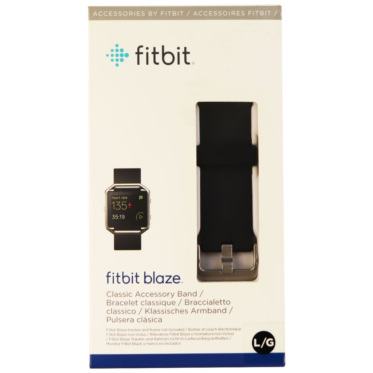 Fitbit Blaze Classic Accessory Band - Black / Large (FB159ABBKL) Fitness Technology - Activity Trackers Fitbit    - Simple Cell Bulk Wholesale Pricing - USA Seller