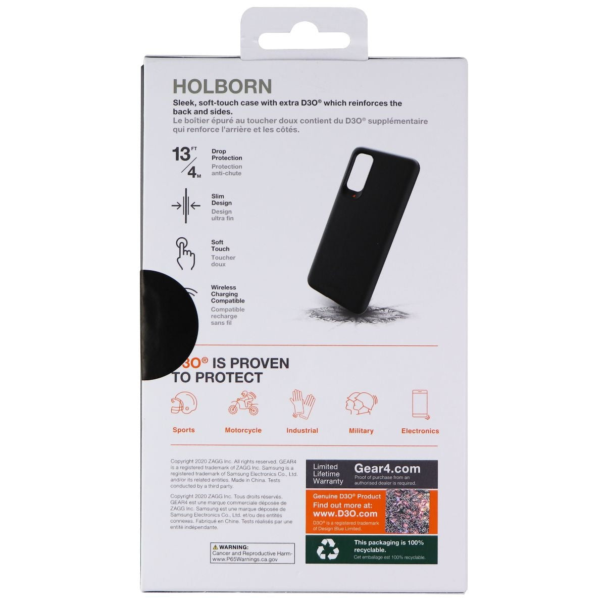 ZAGG Holborn Series Hybrid Case for Samsung Galaxy S20 5G UW - Matte Black Cell Phone - Cases, Covers & Skins Zagg    - Simple Cell Bulk Wholesale Pricing - USA Seller