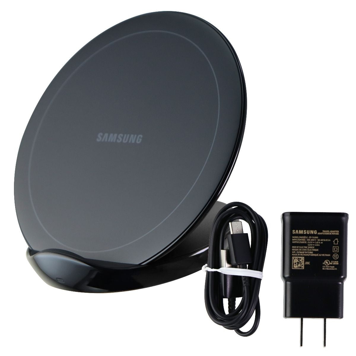 Samsung 9W Qi Certified Fast Charge Wireless Charger Stand (2019) - Black Cell Phone - Chargers & Cradles Samsung - Simple Cell Bulk Wholesale Pricing - USA Seller