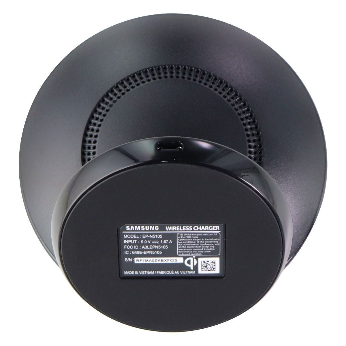 Samsung 9W Qi Certified Fast Charge Wireless Charger Stand (2019) - Black Cell Phone - Chargers & Cradles Samsung - Simple Cell Bulk Wholesale Pricing - USA Seller