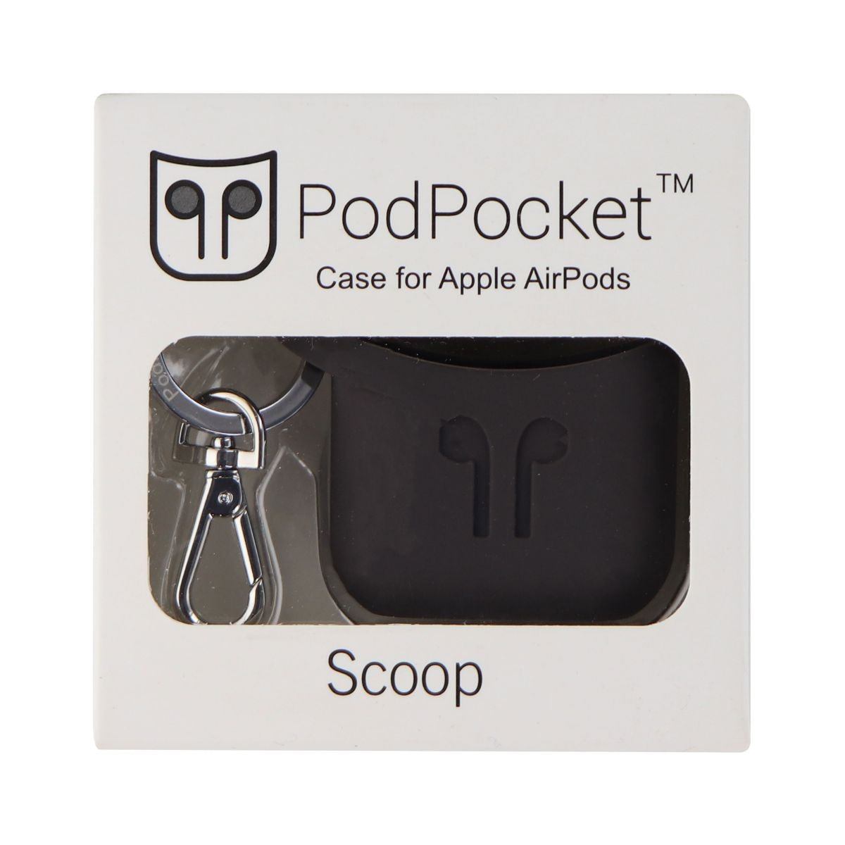 PodPocket Airpods Case with Keychain for Apple AirPods - Cocoa Gray (PP-1003) iPod, Audio Player Accessories - Other Portable Audio Accs PodPocket - Simple Cell Bulk Wholesale Pricing - USA Seller