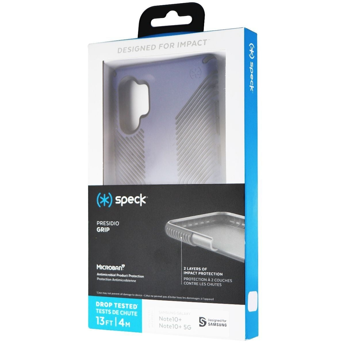 Speck Presidio Grip Series Case for Galaxy Note10+ (Plus) - Coastal Blue/Black Cell Phone - Cases, Covers & Skins Speck - Simple Cell Bulk Wholesale Pricing - USA Seller