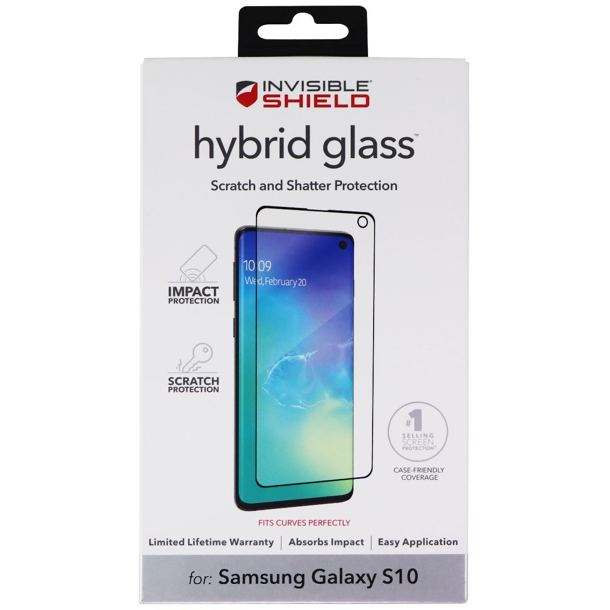 ZAGG Invisible Shield Hybrid Glass for Samsung Galaxy S10 - Clear Cell Phone - Screen Protectors Zagg - Simple Cell Bulk Wholesale Pricing - USA Seller